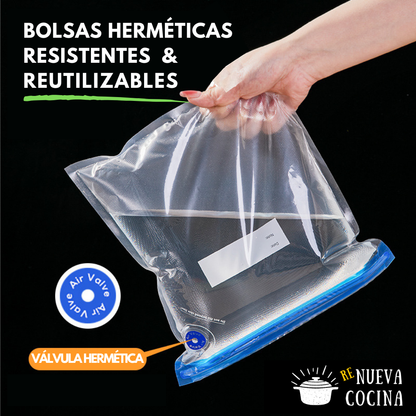 EcoChef® 5.0 - Conservación y Frescura al Vacío + 5 bolsas reutilizables GRATIS